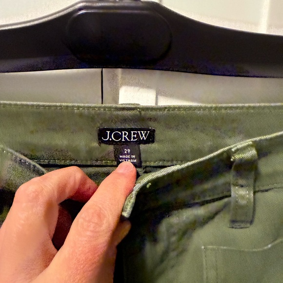 J. Crew Sailor Slim Wide Leg Chino Pant - Green Sz 29 - Picture 4 of 4